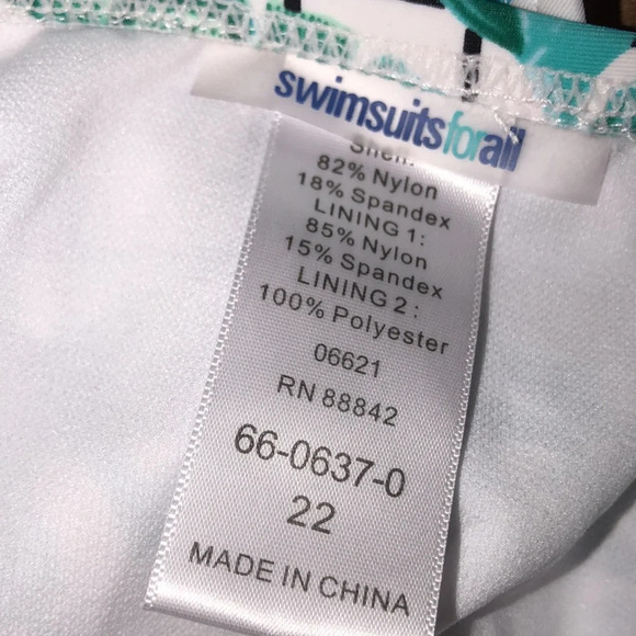 Swimsuits for all size 22 banana palm leaves one piece gorgeous swimsuit - Picture 6 of 8